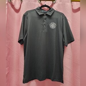 Cutter & Buck NWT Black Geometric Golf Polo Sz M